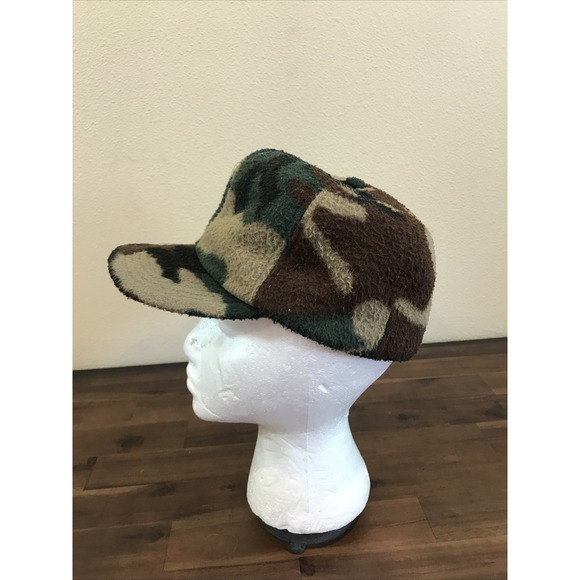 VINTAGE CABELA'S POLARFLEECE CAMO HUNTING HAT, EAR FLAPS USA 🇺🇸 - Picture 7 of 9